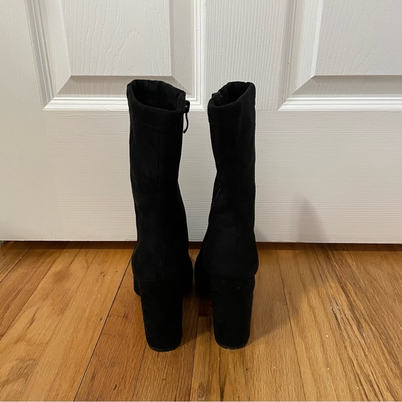 Faux suede bootie heels - Picture 4 of 4